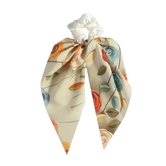 

Hair Band Floral Print Bowknot Shape High Elasticity Hair Tie No Irritating Scalp Hair Rope Versatile Hair Accessory жёлтый