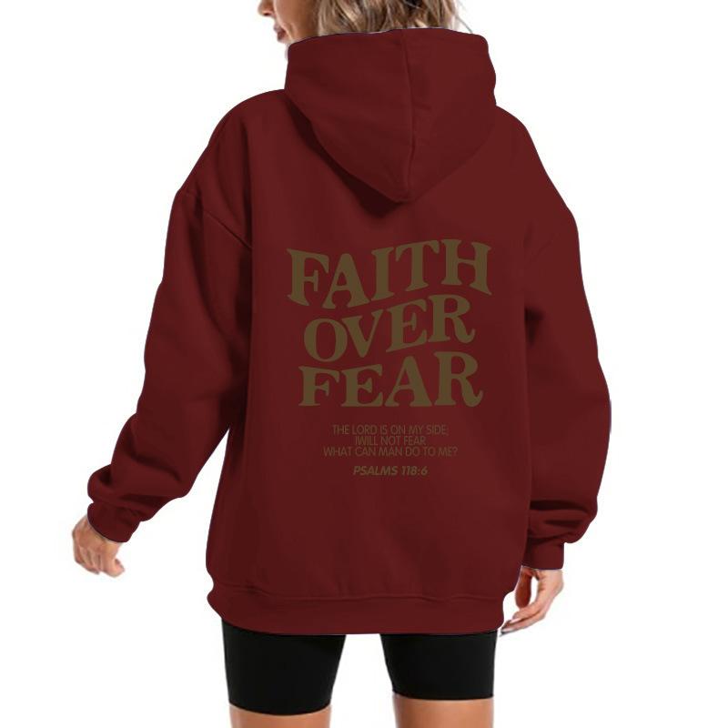 2025 popular men's and women's fleece sweater letter print kangaroo pocket new hooded sweater