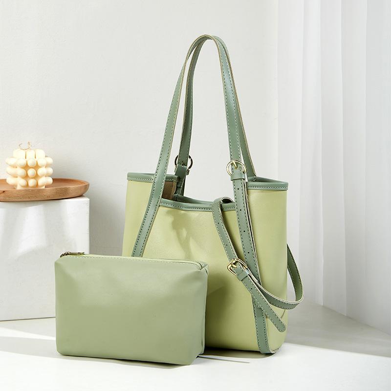 

Простая и вместительная сумка-мессенджер под мышкой для поездок на работу Новая женская сумка Универсальная сумка-тоут контрастных цветов для мамы и ребенка Сумка-мессенджер на одно плечо зелёный