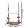 Bird Swings For Parakeets Bird Swing Conure Toys With Perch Seagrass Woven Hammock Chew Toys Cockatiel Cage Accessories For