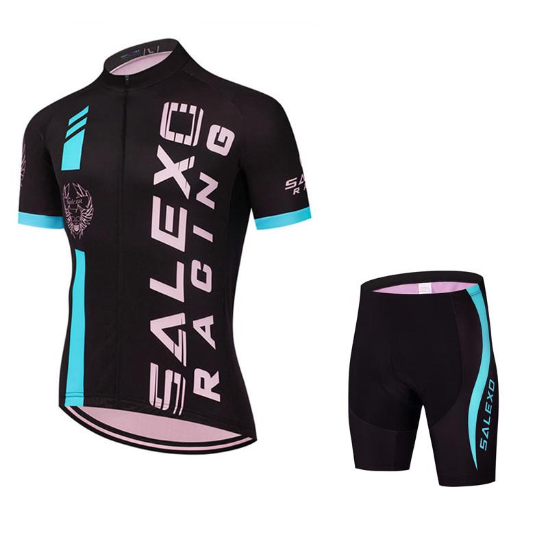 Bike Suit Men's Bicycle Suit Summer UV Protection Short Sleeve Suit Strap Shorts 2026 Summer Breathable Cycling Suit Set