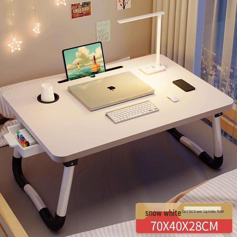 Foldable Bedside Table: Compact Desk for Dorms and Bedrooms