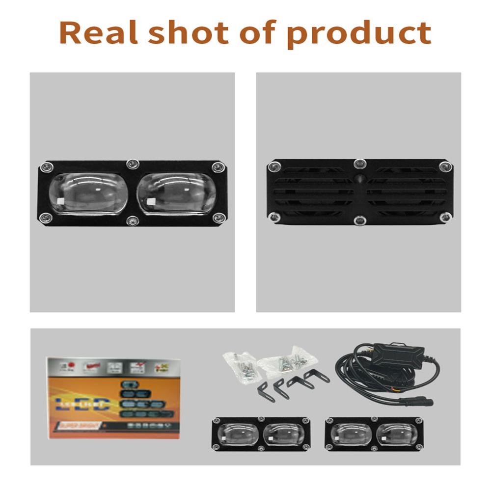 V72 2-LED Motorcycle Fog Light High Power Waterproof LED Headlight for Off-Road Truck SUV