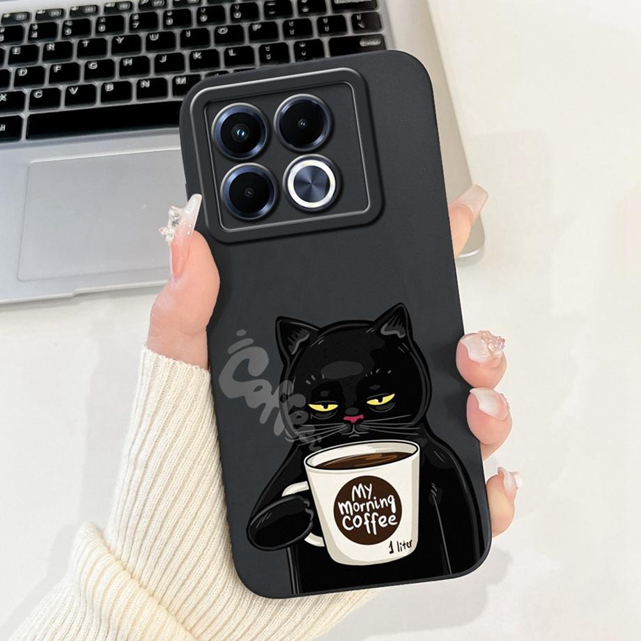 Für Infinix Note 40 5G X6852 Handyhülle Silikon Weiche Rückabdeckung Für Infinix Note40 X6851 Bumper Drachen Katze Blume Schmetterling Tasche