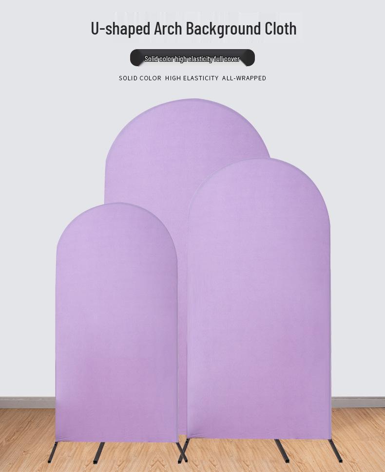 U-Shaped Iron Arch Kit with Elastic Cloth Cover for Parties & Weddings