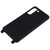 For Samsung Galaxy S21 FE 5G Soft TPU Matte Phone Case Anti-drop Cover with Wide Lanyard