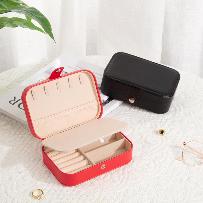 Portable Travel Girl Jewelry Storage Box, Necklace, Ring and Earring Storage Box, Double-layer Home Accessory Box, Jewelry Box