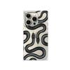 Transparent Square Back Tube Case Casing Protection For iPhone 16 ProMax 15 Plus 14 Pro Max 13 12 11 Anti-Oxygen,Black Mamba Python Pattern