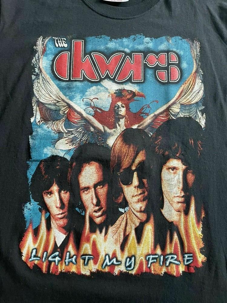 The Doors light my fire Short Sleeve Cotton All size Shirt Unisex T-Shirt M
