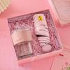 Cherry Blossom Pink Glass Cup & Umbrella Gift Set