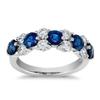 2026 Luxury Prong Setting-Rings for Women with Deep Blue Zircon Stone Anniversary Gift   Wife Micro Paved Middle
