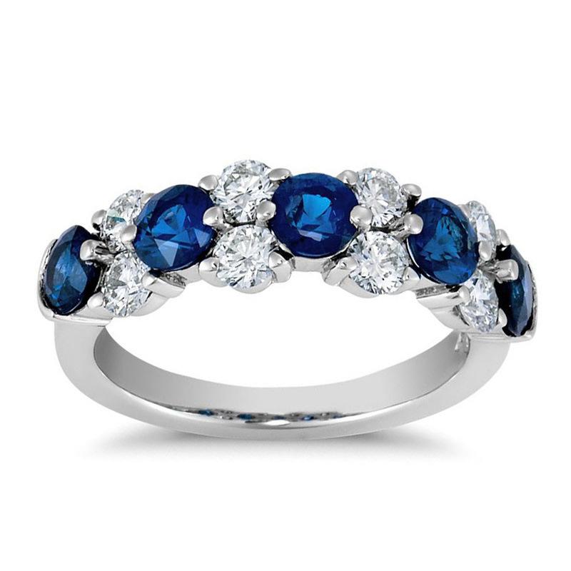 2026 Luxury Prong Setting-Rings for Women with Deep Blue Zircon Stone Anniversary Gift   Wife Micro Paved Middle