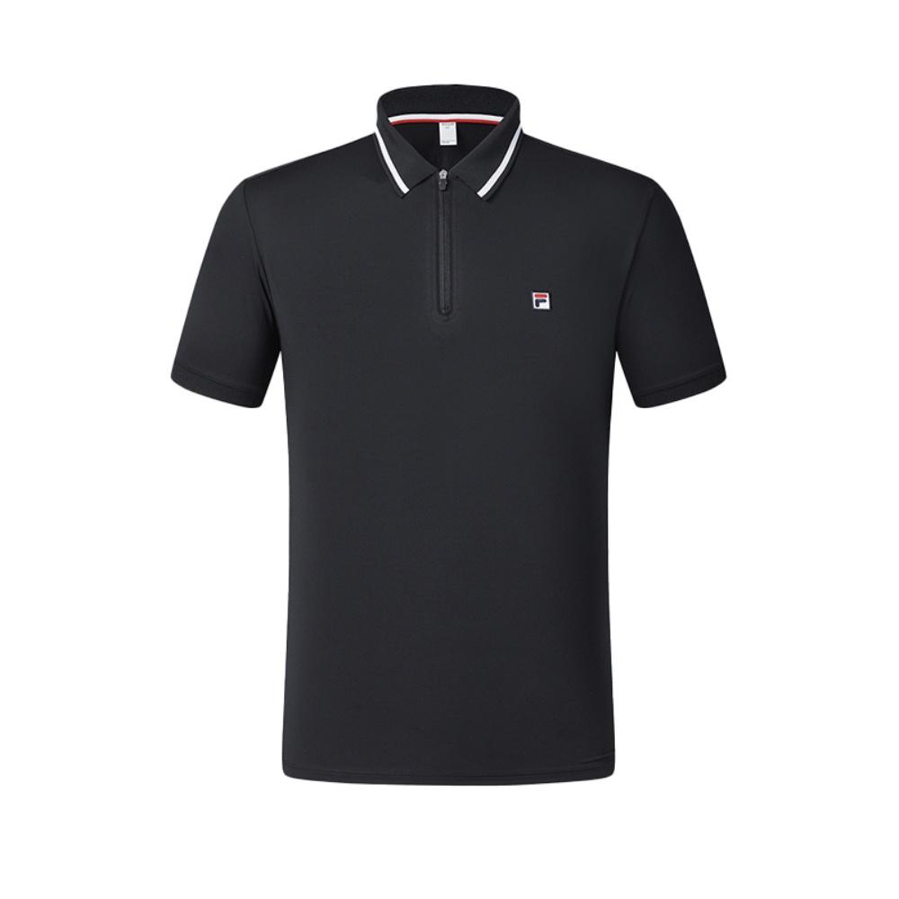 New FILA Athletics Polo Shirt Men's Pitch Black A11M523106FBK
