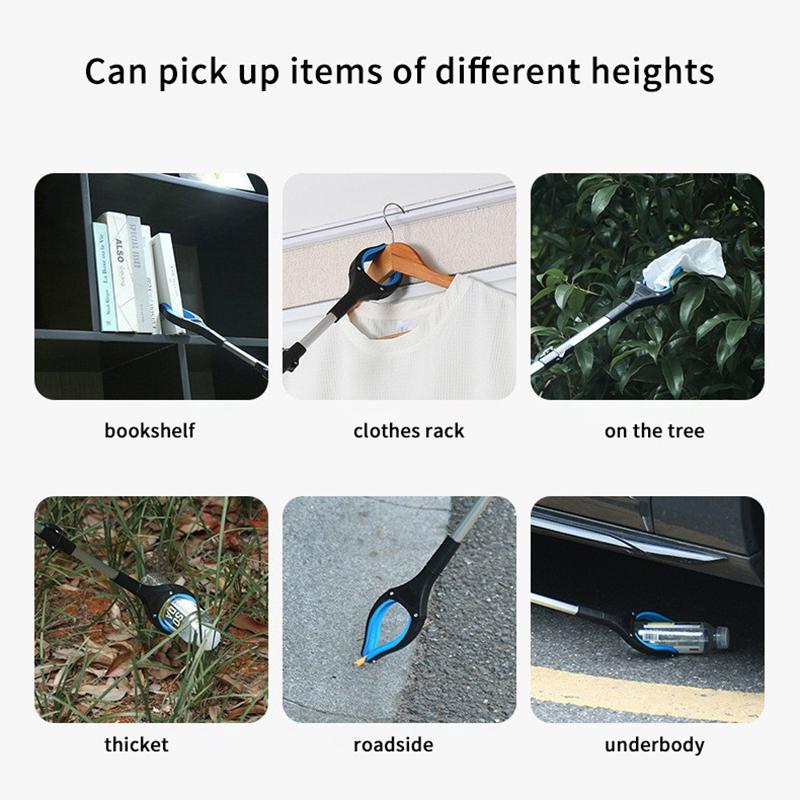 Garbage Picker Gripper With 360 ° Rotating Clip Trash Grabber Pick Up Tools 80Cm Lightweight Foldable Gripper Extender Hand Tool