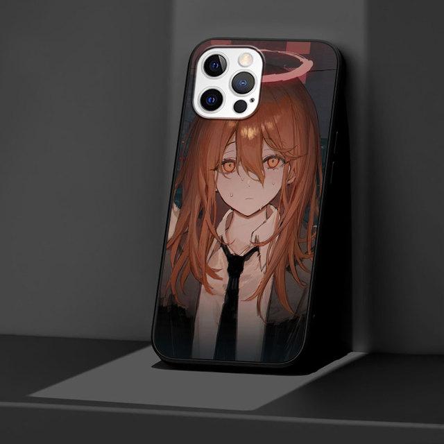 Case For Apple Iphone 11 13 12 Mini 14 Pro Max Xr 7 8 +Se 2020 Xs 6 6s Plus 5 5s Black Silicone Phone Cover Chainsaw Man Anime