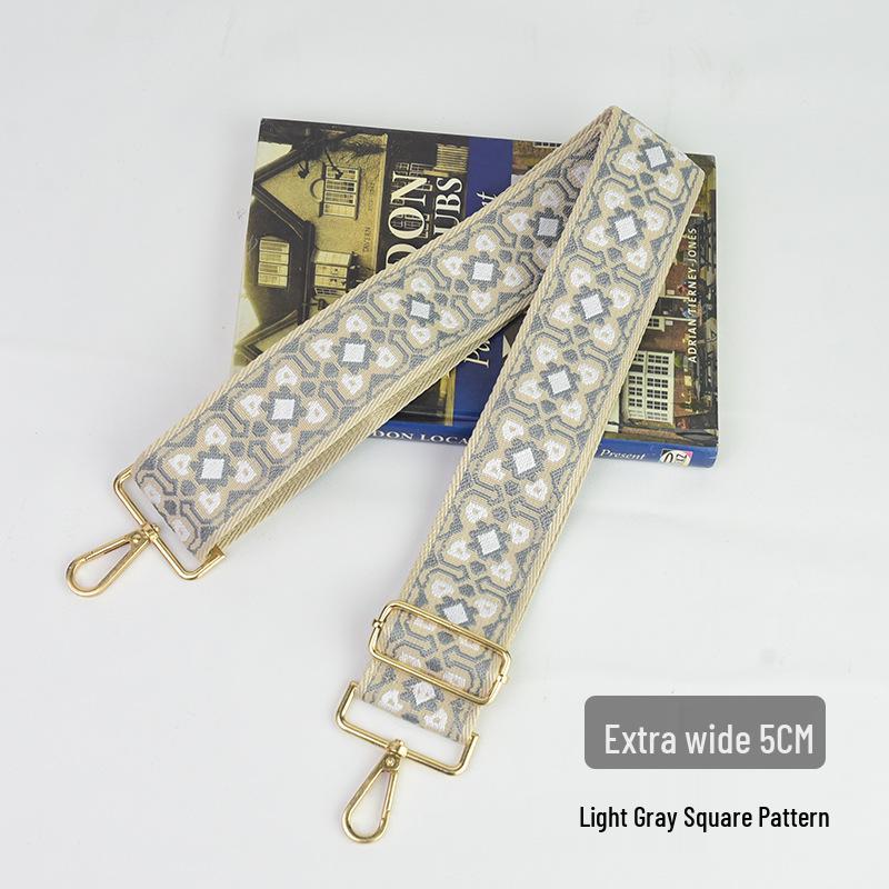 Nastavitelný Barevný Plátěný Popruh na Tašku - Široký, Protiskluzový Náhradní Crossbody Popruh pro Dámské Tašky