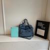Capacity Large Denim Canvas Single Shoulder Crossbody Bag Casual Fashion Handbag