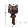 Long Polyresin Tail Cat Figurine With Keyring For Car Decor And Gifts Event