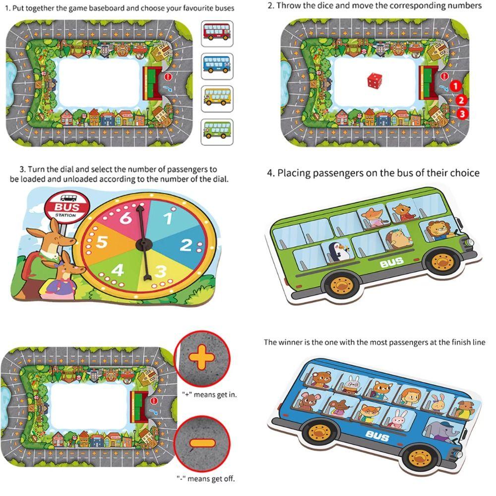 Puzzle Tier Bushaltestelle Tischspiel Frühe Bildung Kleinkind Farbsortierspielzeug Jungen und Mädchen