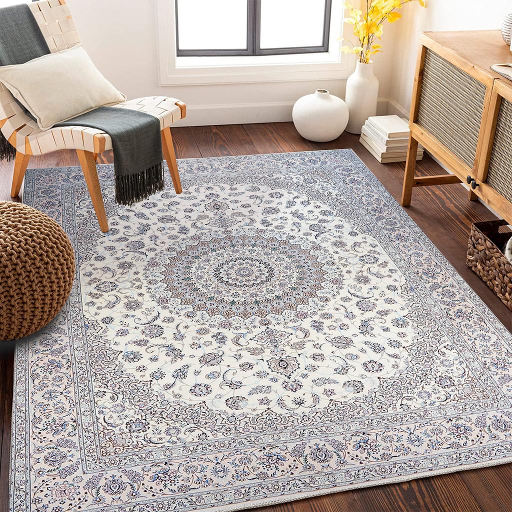 Bohemian Living Room Carpet, Household Non-slip, Stain-resistant and Easy-to-clean Mat, Door Mat