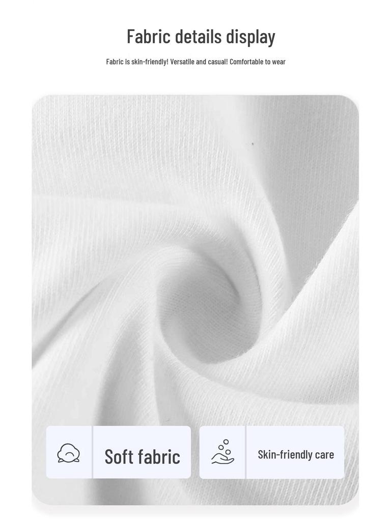 Pure Cotton Boys' Long-Sleeve T-Shirt, Loose Fit, Round Neck, Ideal for Autumn and Sports, Sizes for Middle and Big Kids