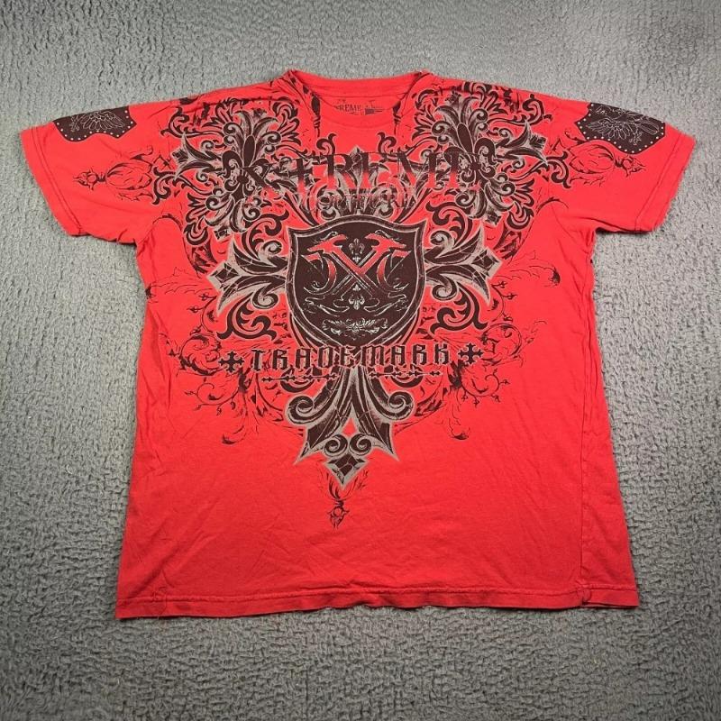 European and American men's summer fashion skull letter print comfortable and breathable round neck T-shirt outdoor street top