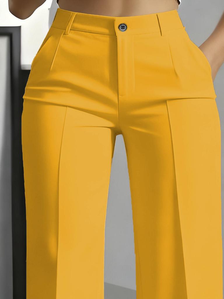 Pantaloni Eleganti da Donna 2025 a Vita Alta, Modellanti, Gamba Dritta
