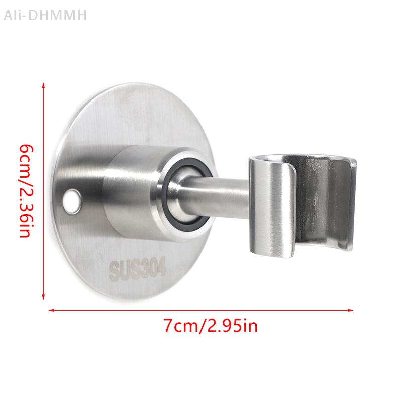Stainless Steel Shower Head Holder Wall Mounted Heavy Duty Adjustable Angle Easy Install Bathroom Accessory with Screws Home And