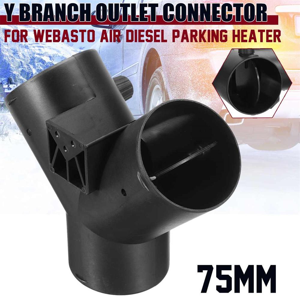 1pc Y Style Outlet Connector Car Auto Heater Pipe Warm Air Outlet Vent Hose 75mm
