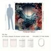 1Pc Ocean Scenery Shower Curtain, Vibrant Underwater World Theme With Jellyfish And Coral Pattern, Polyester Fabric, Includes