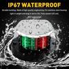 Super Bright Navigation Light Red-Green LED Light Chrome Housing For Boat Marine