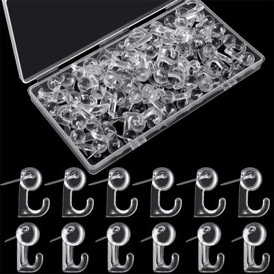 Plastic Metal Cork Thumbtack Hooks Decorative Thumb Tacks Hook Push Pins For Board Drawing Photo Wall Studs Office School Supply