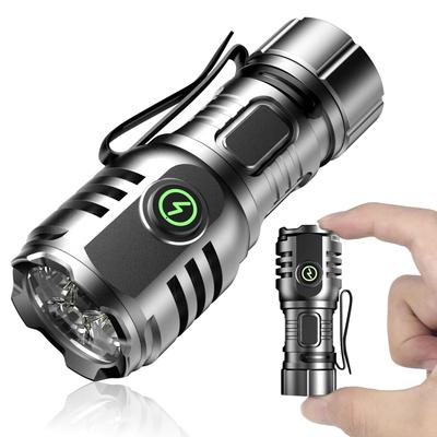 2024 Neue verbesserte LED-Taschenlampe EDC Kleines, leichtes, handliches Licht Hohe Helligkeit Wiederaufladbare USB-Taschenlampe Helle 8 Beleuchtungsmodi Mini-Licht