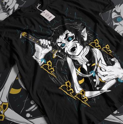 Kaigaku T-Shirt Demon Slayer Kimetsu No Yaiba Anime Shirt Size All Size