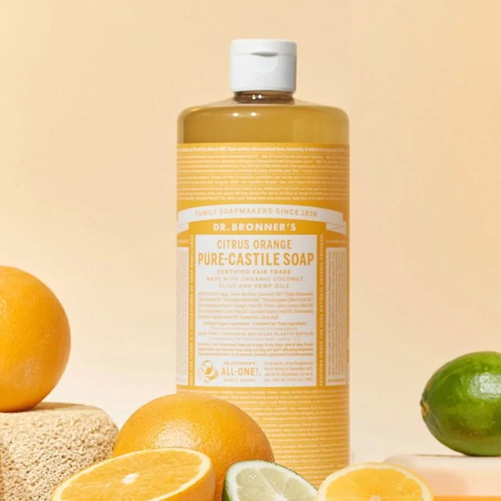 Dr. Bronner's Castile Soap Cleanser 950 Citrus - All-in-One Vegan Oil Body Cleanser