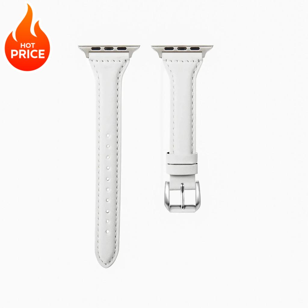 Slim Leather Strap For Apple Watch Band 44mm 40mm 41mm 45mm 44mm Bracelet For Iwatch Series 10-11 46mm 42mm Band Ultra 2-3 49mm