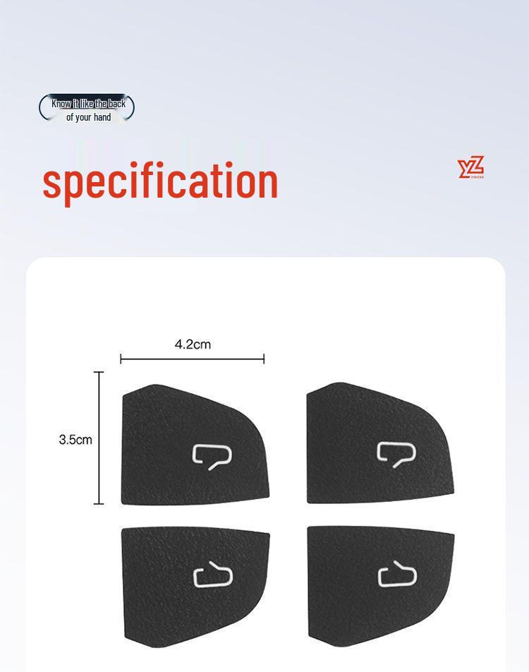 Tesla Model 3/Y Door Button Stickers - New Version Interior Protective Patches