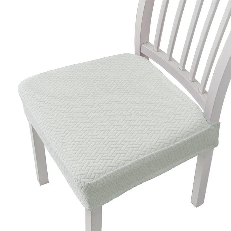Housse de siège de bar en polyester amovible Housse de siège d'hôtel banquet restaurant Couleur unie Salon Cuisine Housse de siège 1 Piece white