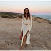 New Beach Dress Sexy Hollow See-through Sunscreen Clothing Spring and Summer Knitted Seaside Vacation Long Skirt