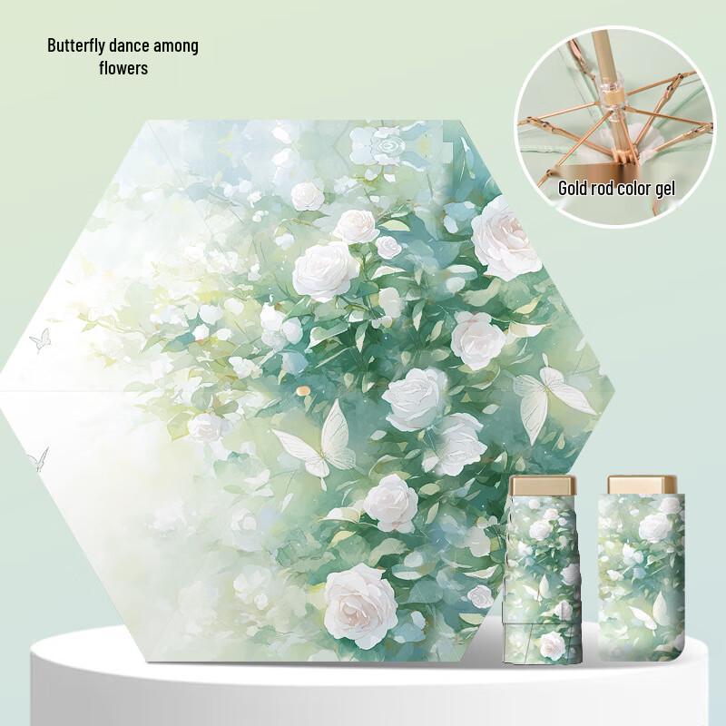 Ультралегкий ручной мини-зонт WA, складывающийся в шесть раз