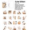 40pcs Pet Life Series Stickers Cat Cartoon Decoration Stickers for Scrapbooking Junk Journal Collage Stickers
