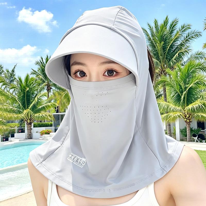 UV Resistant Cap Thin Breathable Sun Hat Women Full Neck Protection Face Cover 3 in 1 Outdoor UV Protection Visor Caps Face Mask