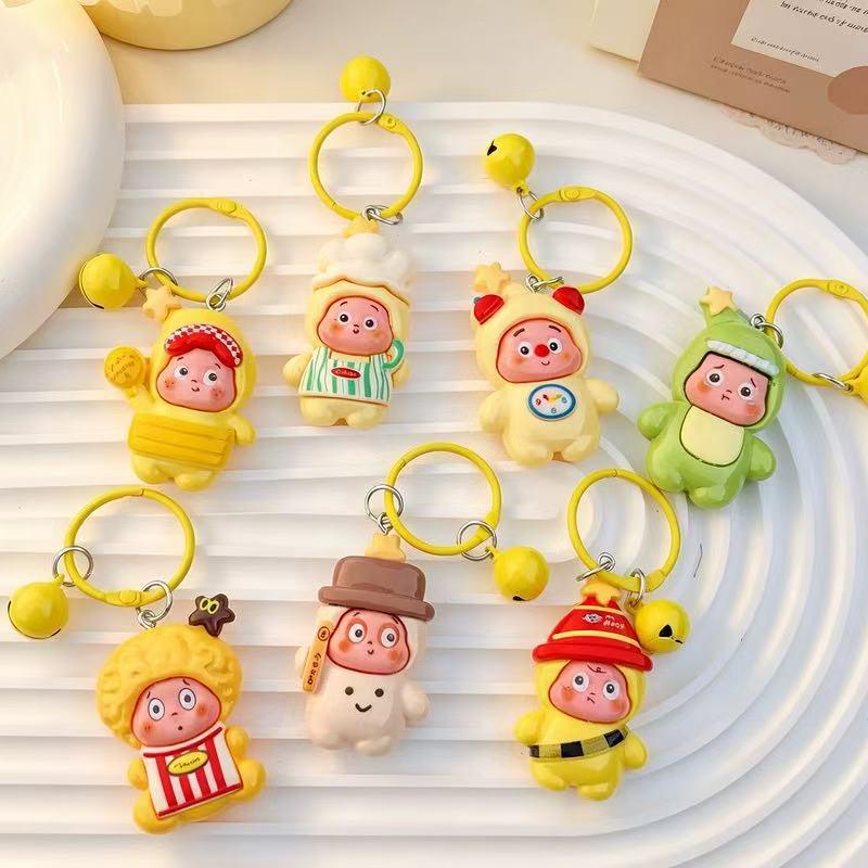 Adorable Star Character Cup Keychain: Creative Backpack Charm & Perfect Best Friend Gift