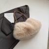 Furry Bag Women's 2025 Autumn New Fashion Simple Furry Shoulder Bag Texture Women's Portable Tote Bag