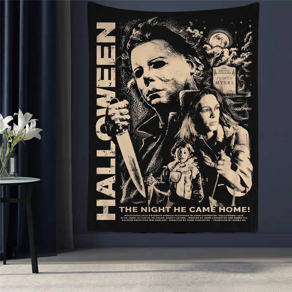 Classic Horror Movie Characters Michael Myers Halloween DIY Wall Tapestry Art Science Fiction Room Home Decor Wall Art Decor