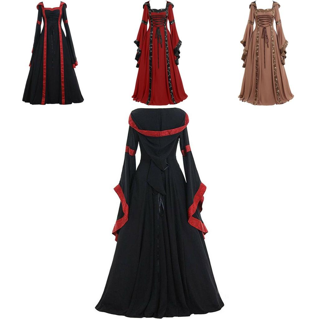 Vintage Gothic Renaissance Women's Halloween Costume Dress For Cosplay And Parties
