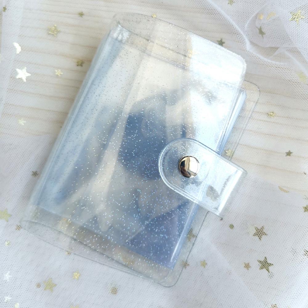 LOMO Cards Jelly Color Transparent Glitter Photo Album Card Holder Mini Photo Album Card Stock