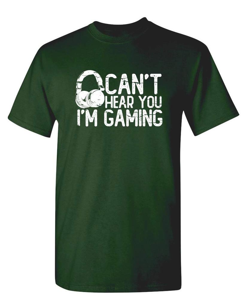Cant Hear You Im Gaming Headset Graphic Video Games Gamer Mens Funny T Shirt