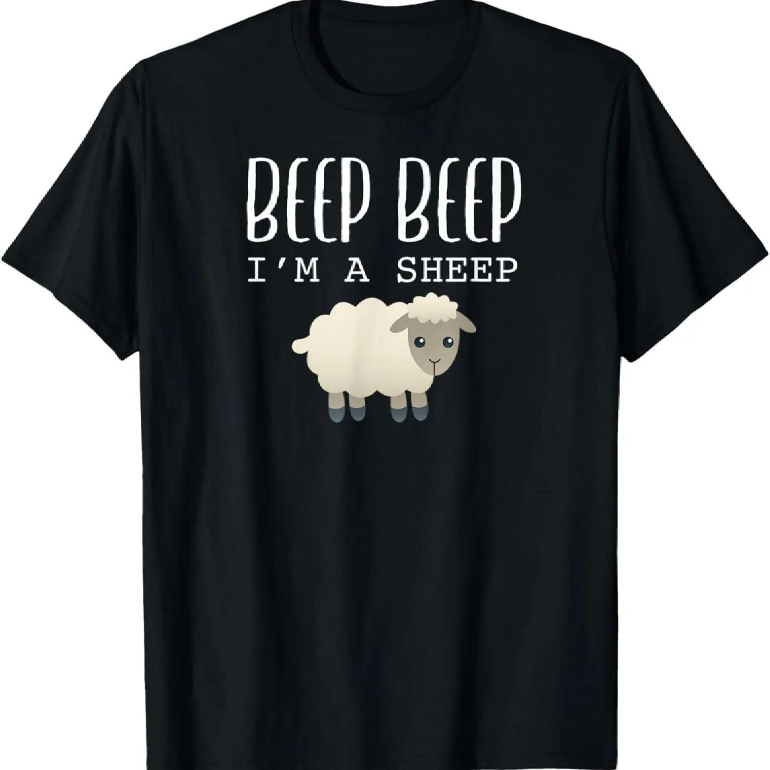 Beep Beep I m A Sheep Funny Sheep Farmer I Love Sheep Gift T-Shirt XXXXXL чёрный