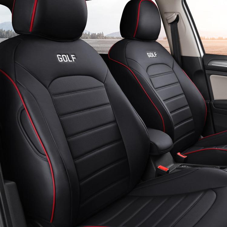 Durable Leather Golf Car Seat Cover – Universal Fit for All Seasons, Five-Seat Full Coverage.